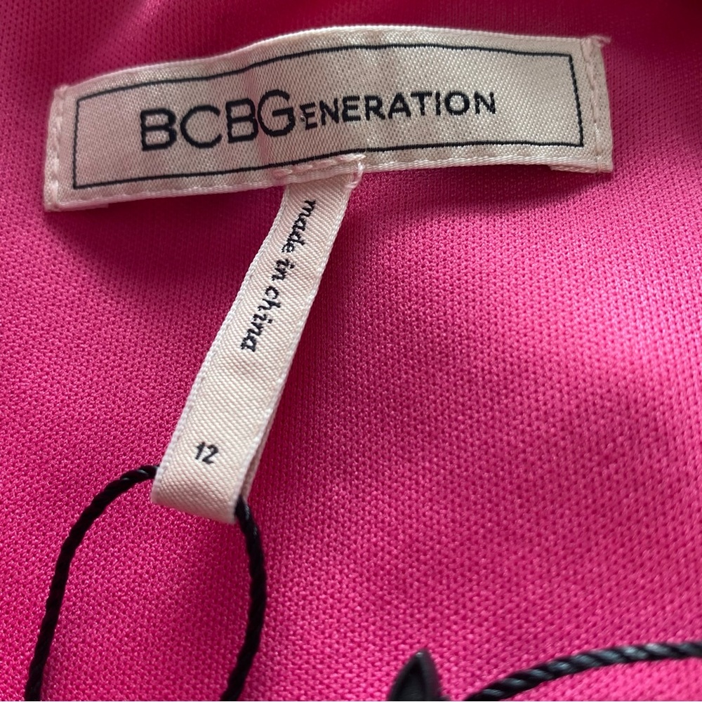 BCBGeneration Fuchsia Ruffle Midi Dress - Picture 6 of 9